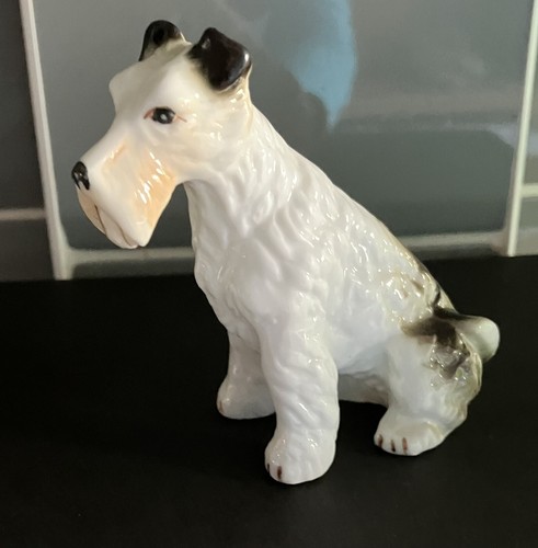 Vintage fox terrier porcelain - vintage,