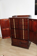 Fabulous Antique 19th Large Microscope Slide Collectors Cabinet. Medal Cabinet