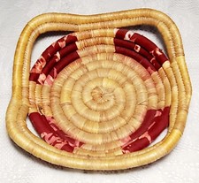 12" Hand Woven Grass Coil