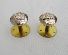 Pair UK Army:"DEVONSHIRE & DORSET REGIMENT GREATCOAT EPAULETTE BUTTONS" (19mm)