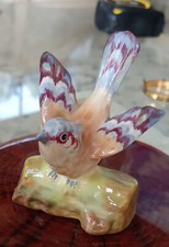 Beautiful vintage Crown Staffs pottery bird figurine by J.T.Jones - Chaffinch