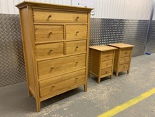 Willis & Gambier John Lewis Espirit oak chest of drawers & Bedside Cabinets TLC 