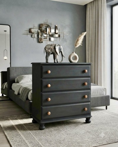 Vintage solid pine chest - solid,