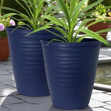 Planters Set of 2 Gloss Navy