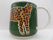 Marcello Velho Ceramic Folksong Mug for Anthropologie Cheetah Cat Design