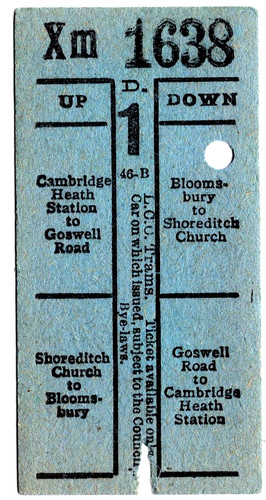 Tram ticket london county - ticket;,