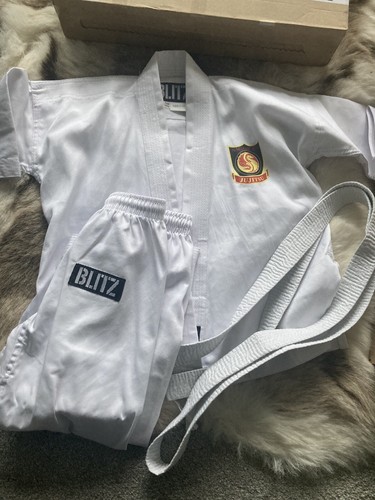 Kids white jujitsu karate