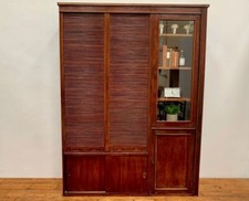 Early 20th Century Tambour Pharmacy Cabinet