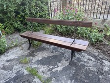 Antique Reversible Bench  Tram/railway/church Bench Cast Iron Legs