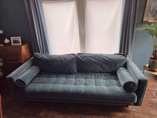 Made.com Sofa 4 Seater Velvet Petrol Teal
