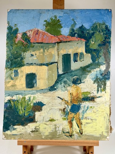 Vintage impasto oil painting - impasto,