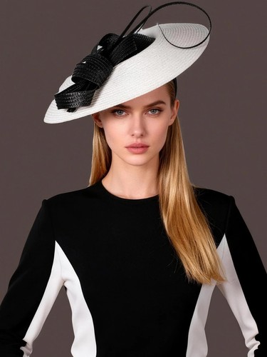 Fascinators black white - fs,