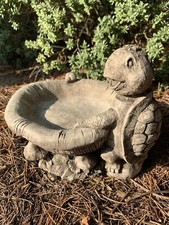 STONE GARDEN TURTLE BIRD BATH