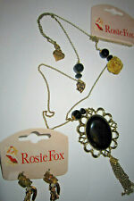 ROSIE FOX ~ 20"in LAGENLOOK LONG PENDANT & ROSIE FOX / FOXY EARINGS ~ NEW