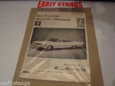 1967 MERCURY PARKLANE CONVERTIBLE MARAUDER  ORIGINAL MANUFACTURE SALES AD