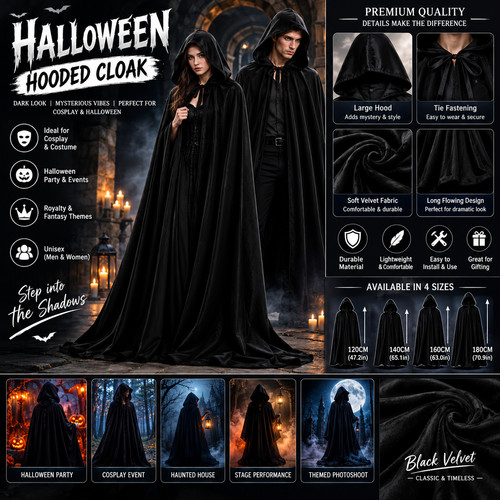 Halloween cloak soft unisex - halloween,