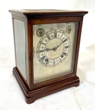 Antique QUARTER STRIKING Winterhalder W & H Mahogany 4 Glass Library Clock 