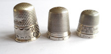 Three antique/vintage silver thimbles please see listing for details.