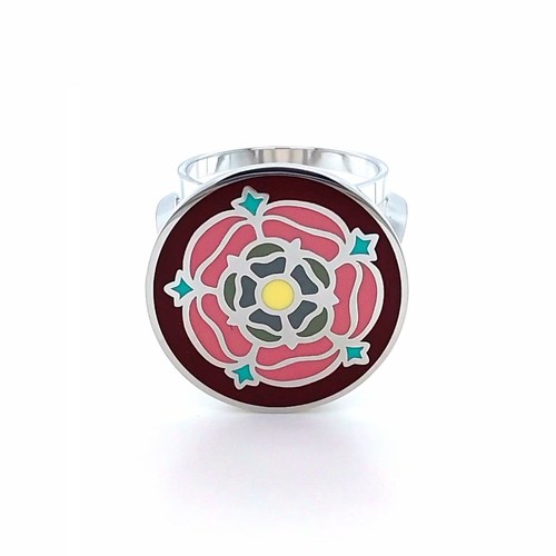 Tudor rose scarf ring - rose,