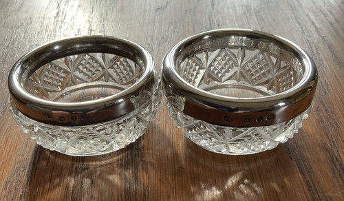 Pair antique hobnail cut - antique,