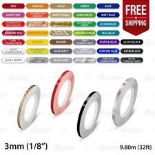 3mm 1/8" Roll PIN STRIPE Car Striping Trim Body Line TAPE Decal Vinyl Stickers