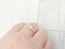 Sterling Silver Ring Stretch Silver Ball Stacking Stretchy Elastic Thumb Moon