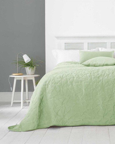 Alexa velvet quilted bedspread - alexa,