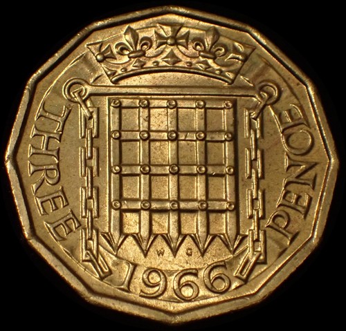 Three pence 1966 - uk,