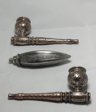Islamic/persian Smoking Pipes With White Metal Persian Kohl Holder.