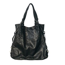 B Makowsky Black Croco