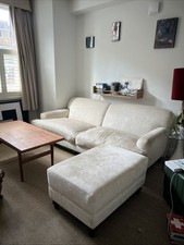 Sofa wood white large double - sofa,