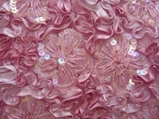 RENATO NUCCI Stunning Applique Silk Skirt £235 - NEW - Pink - Waist 25" - UK 6