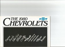 1980 Chevrolet full line brochure:  Caprice, Corvette, Camaro, Malibu, Citation