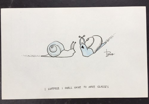 Original signed pierre cartoon - signed,