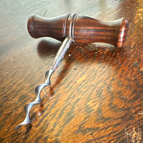 Vintage wooden handle wine - vintage,