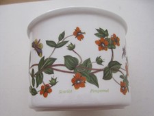 PORTMEIRION POT PLANT HOLDER THE BOTANIC GARDEN SCARLET PIMPERNEL 3.5ins TALL