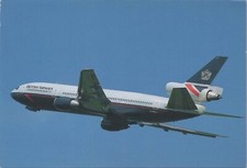 BRITISH AIRWAYS DOUGLAS DC-10-30 AIRCRAFT POSTCARD BA LANDOR ERA AIRLINE 