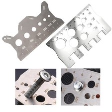 2PCS Silver Screw Thread Pitch Gauge Ruler for Bolt and Nut Measurement