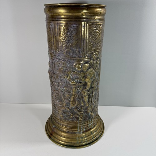 Antique brass relief umbrella - relief,