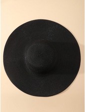 Oversized Beach Hat Large Wide Brim Roll Up Floppy Beach Sun Hat White or Black