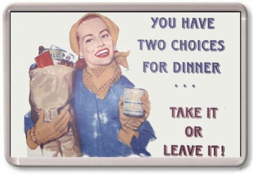 Fridge magnet two choices - two,