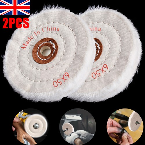 2pcs cotton buffing wheel - 6",
