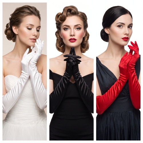 Satin long finger - satin,