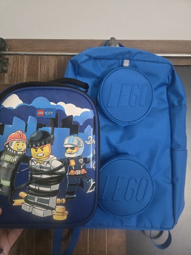 Lego brick shape - backpack, blue
