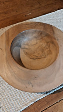 BEAUTIFUL Turned Wooden Large Solid wood Round Fruit Salad Bowl Scandi Inspired