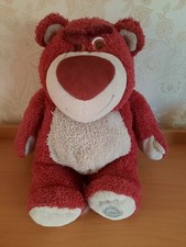 Disney Store Toy Story 3 Lotso Huggin Bear Large Plush 14” Strawberry Scented