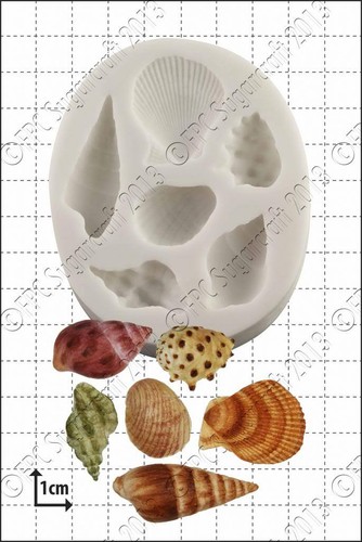 Silicone mould sea shells - silicone,