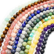 Natural 8mm Gemstone Beads - Various Colours - Healing Round Crystal Stones