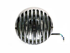 Motorbike Headlight with Grill Aluminium for Harley Chopper Project 6 1/2"