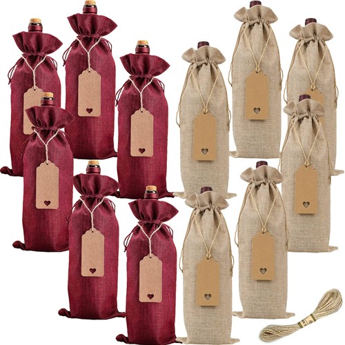 Burlap wine bags gift - burlap,